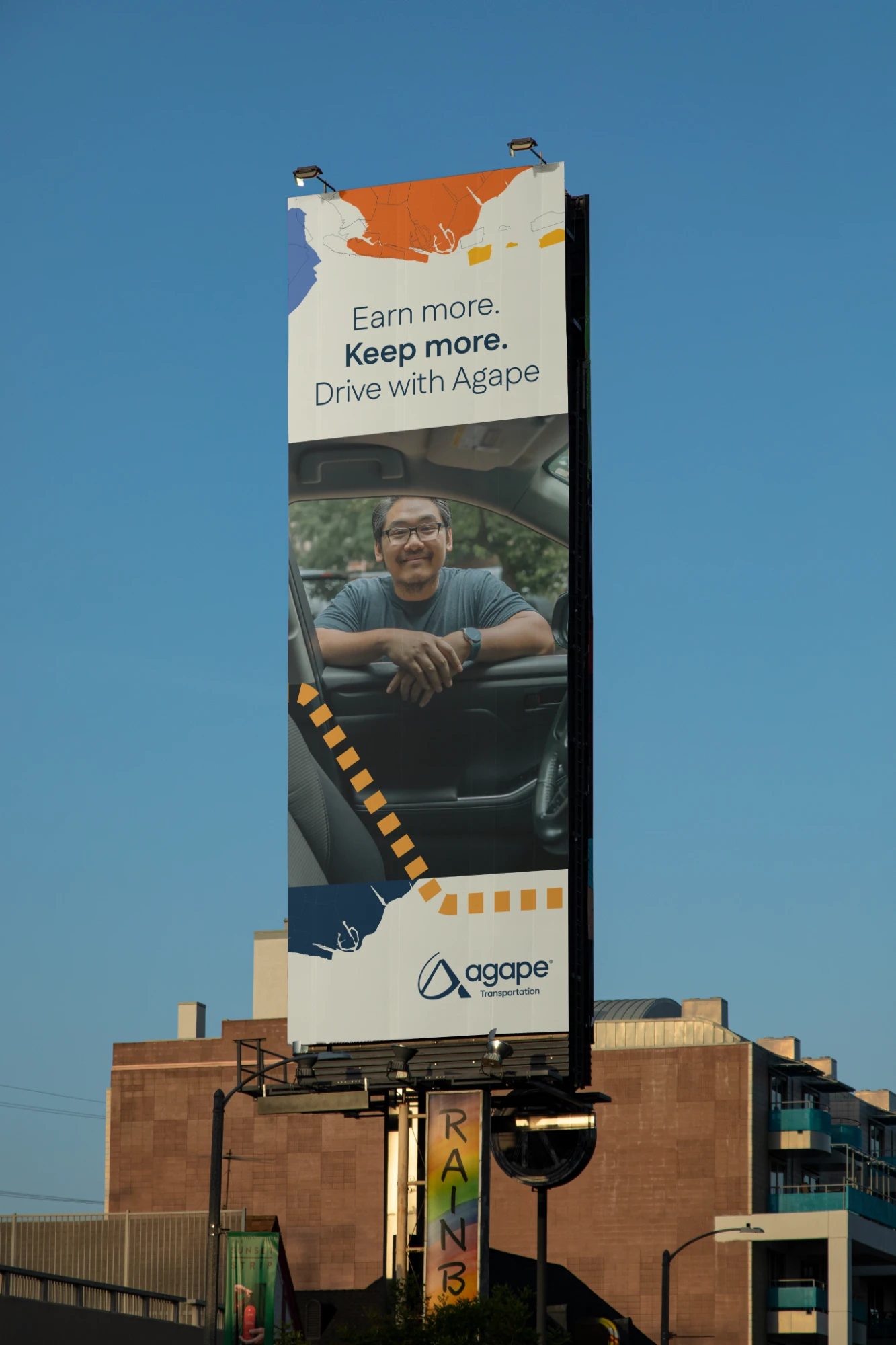 Agape, driver recruitment billboard