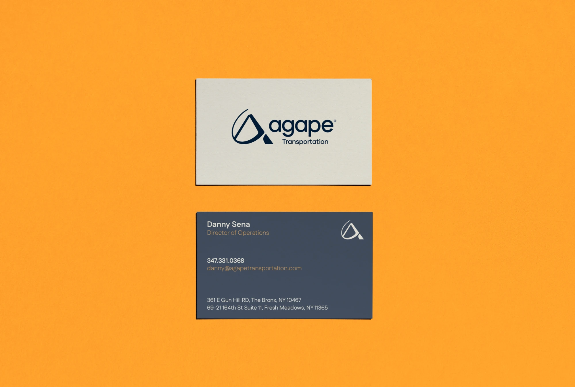 Agape, business cards