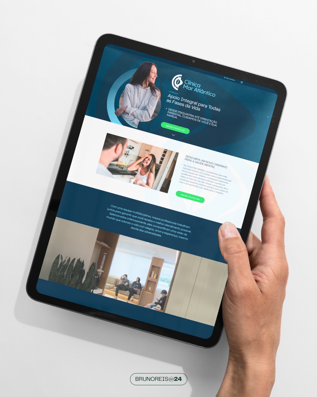 Clínica Mar Atlântico — site em tablet